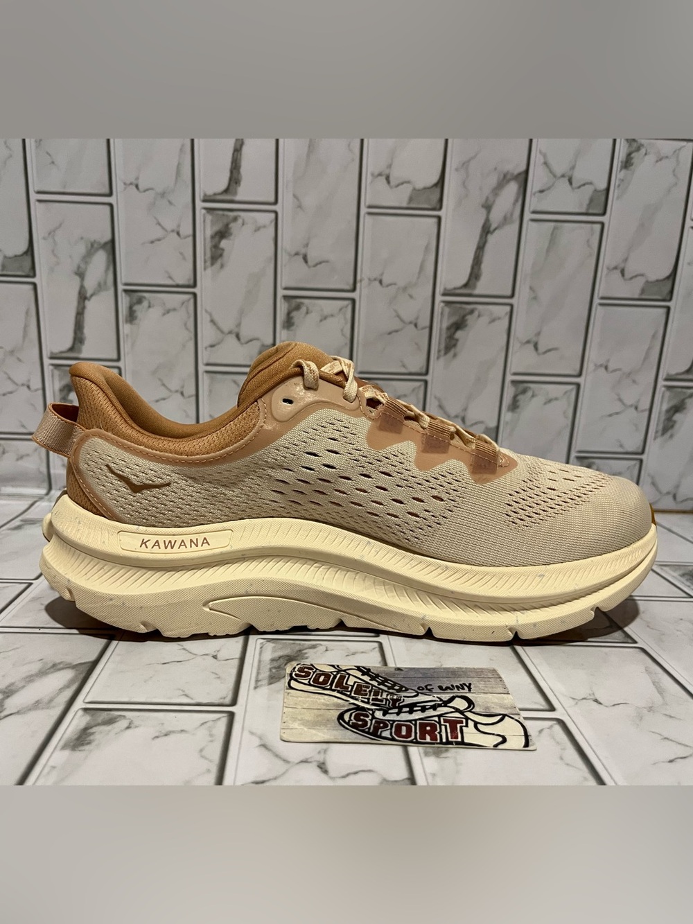 New Hoka One One Kawana 2 Running Training Walking Shoes Cream White Womens - Picture 8 of 13